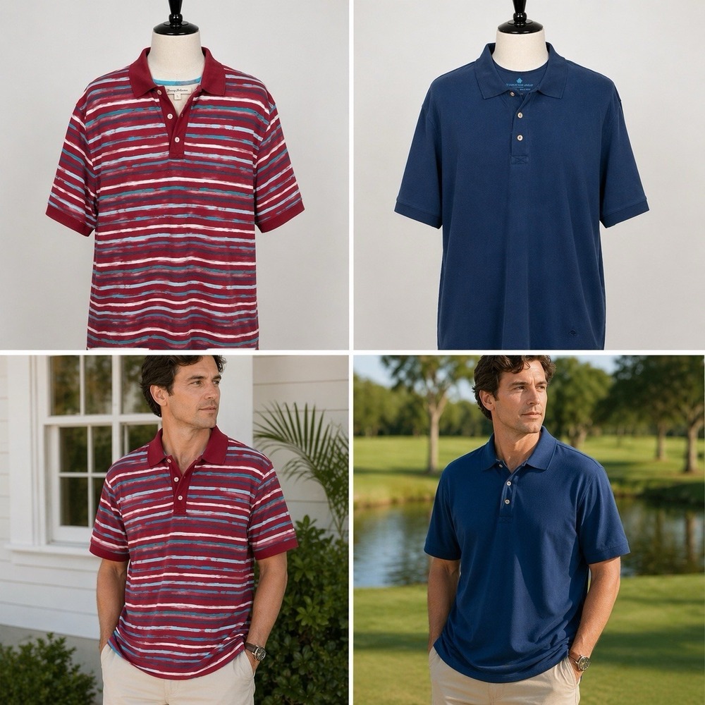 Territory Ahead Polos Mens 2XL 1 Blue 1 Red Short Sleeve Casual Golf Classic Fit